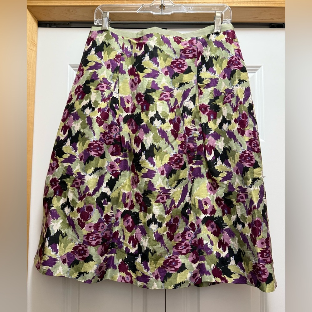 Caslon Purple and Pink A-Line Skirt Knee-Length